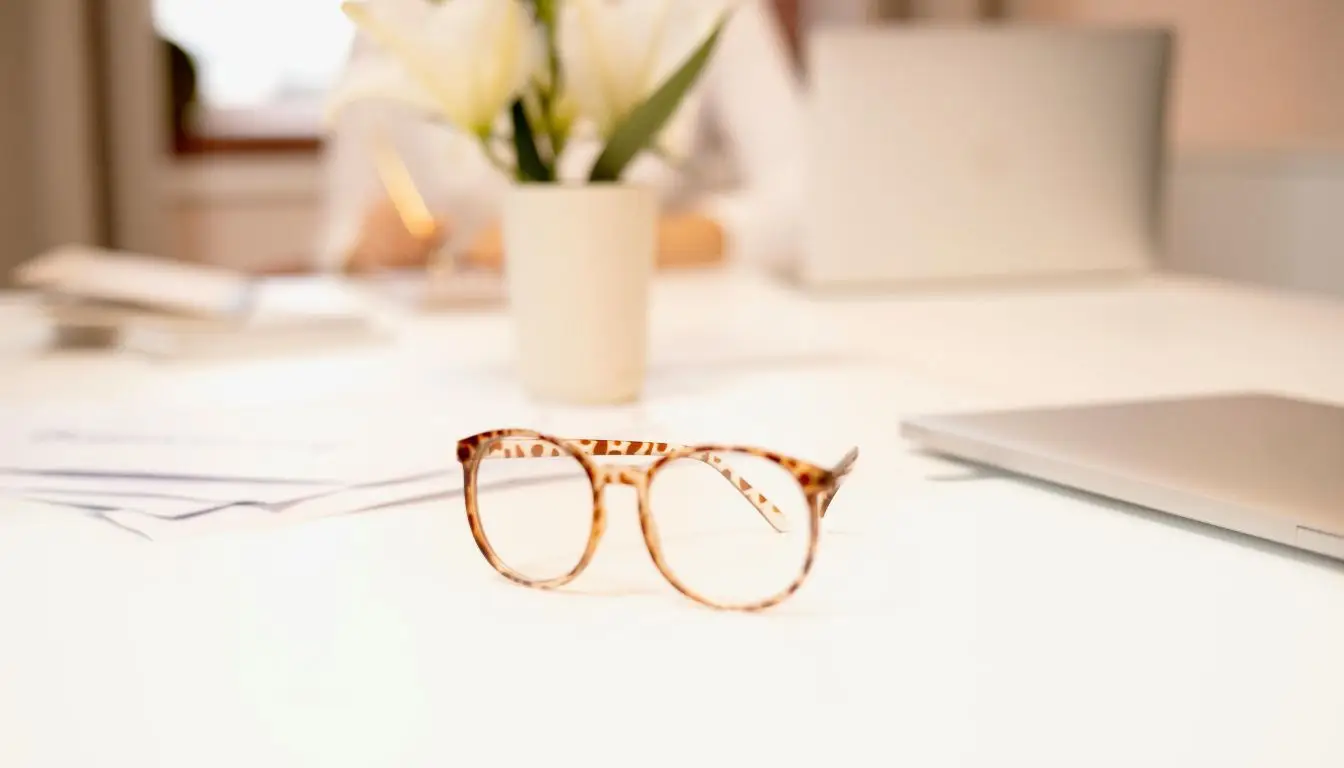 a pair of glasses on a table - pexels-artem-podrez